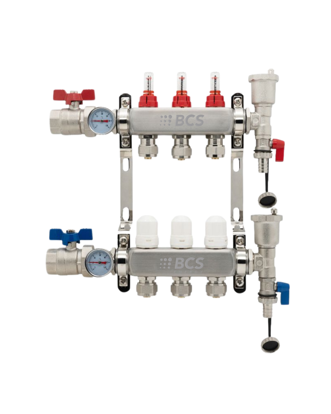 COLETOR INOX POLIFLOW 4 VIAS C/CAUDALIMETRO | BCS ENERGY